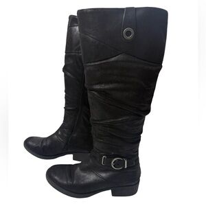 Bearpaw Onika Wide Calf Boots Sz 6M Wide Calf Black Riding